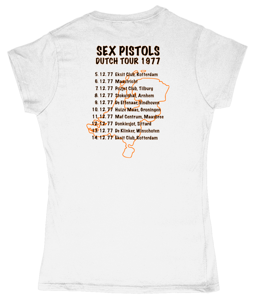 Sex Pistols Dutch Tour 1977 T Shirt Women s Frank Paulson 