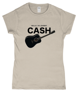 Johnny Cash, Hello I'm Johnny Cash, T-Shirt, Women's
