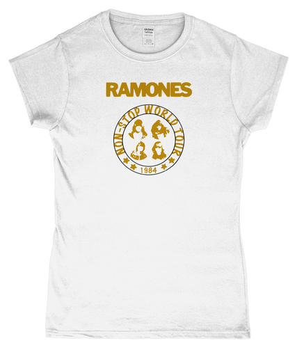 Ramones, Non-Stop World Tour 1984, T-Shirt, Women's