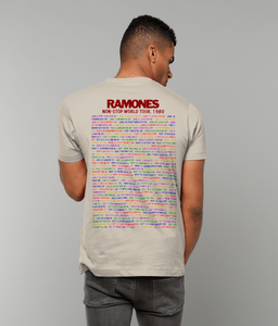 Ramones, Non-Stop World Tour 1980, T-Shirt, Men's