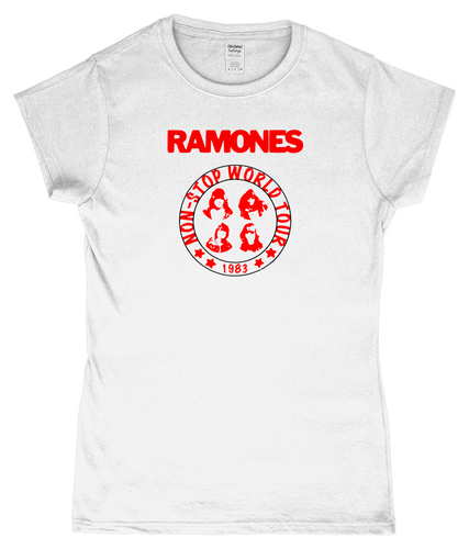 Ramones, Non-Stop World Tour 1983, T-Shirt, Women's