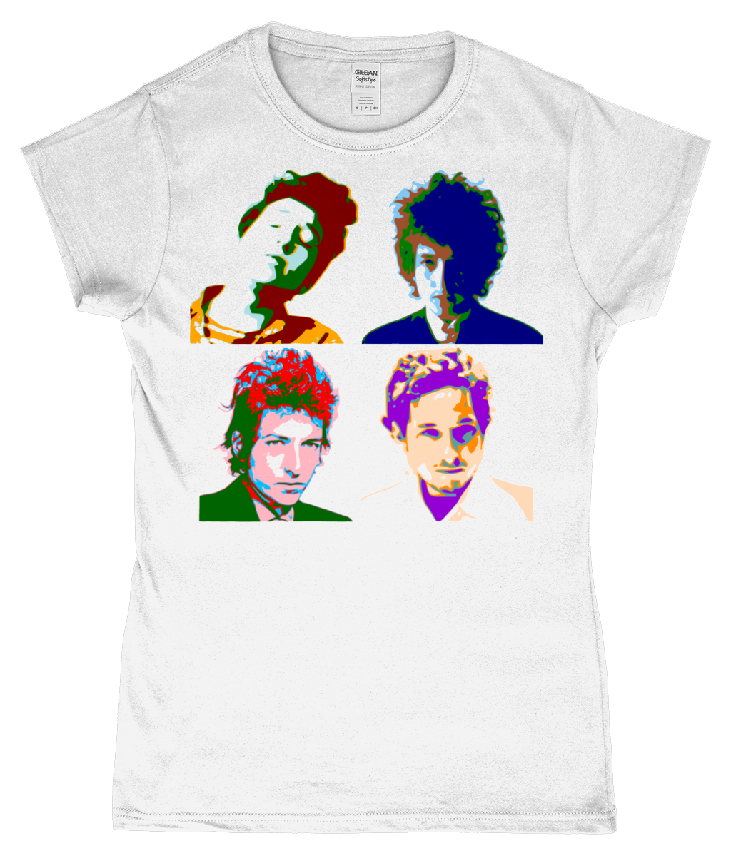 Bob Dylan, Warhol Large, T-Shirt, Women's