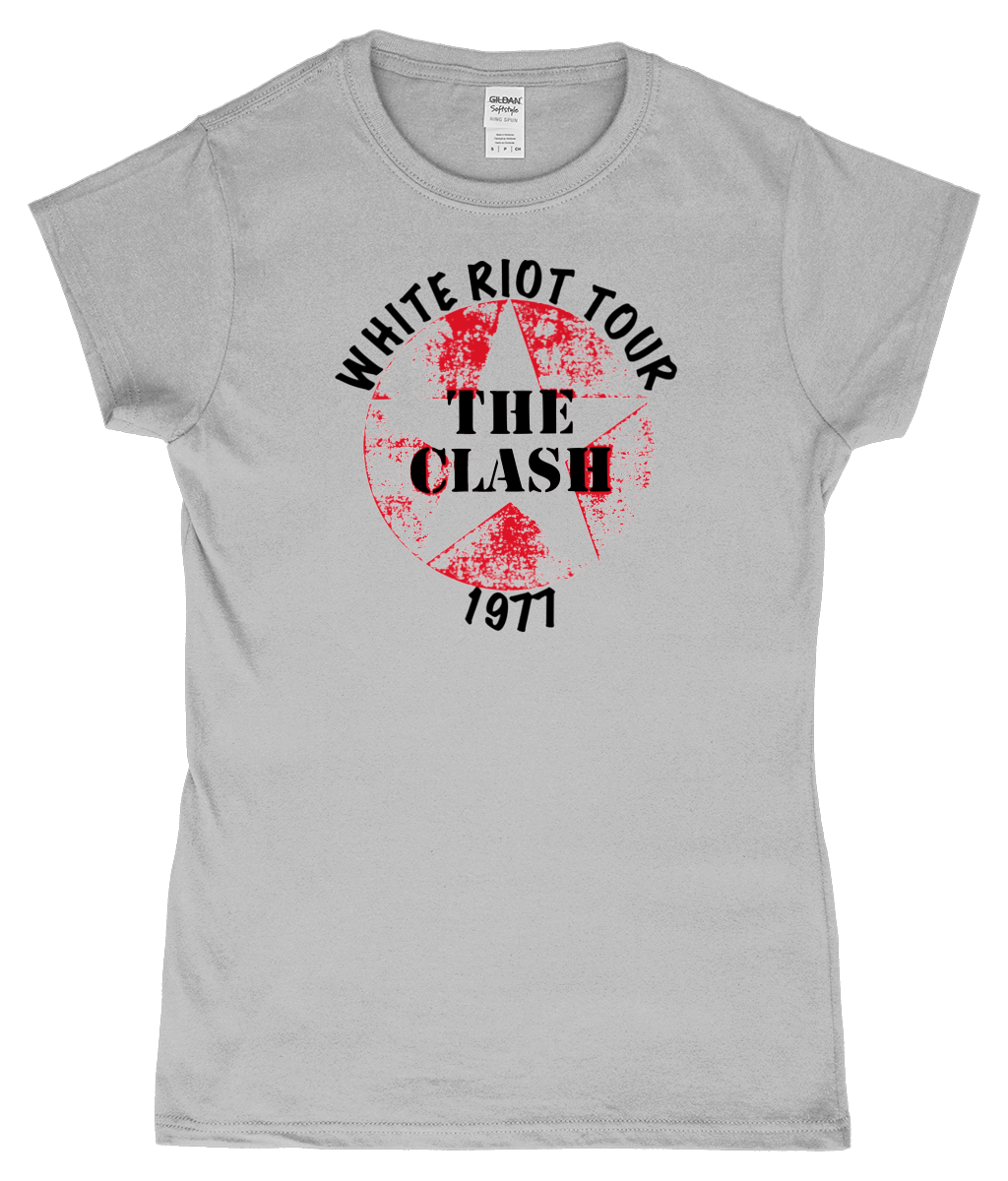 The Clash, White Riot Tour 1977, T-Shirt, Women's – Frank Paulson The Clash, White Riot Tour 1977, T-Shirt, Women's – Frank Paulson