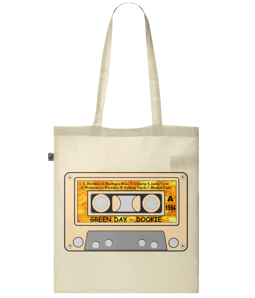 Green Day Dookie cassette tote bag