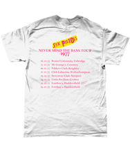 Sex Pistols Never Mind the Bans Tour 1977 t-shirt