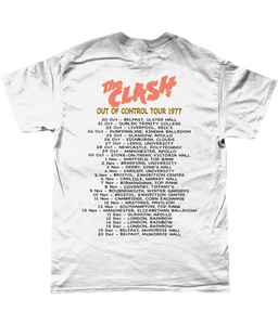 The Clash Out of Control 1977 Tour t-shirt