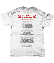 The Clash Impossible Mission 1981 Tour t-shirt
